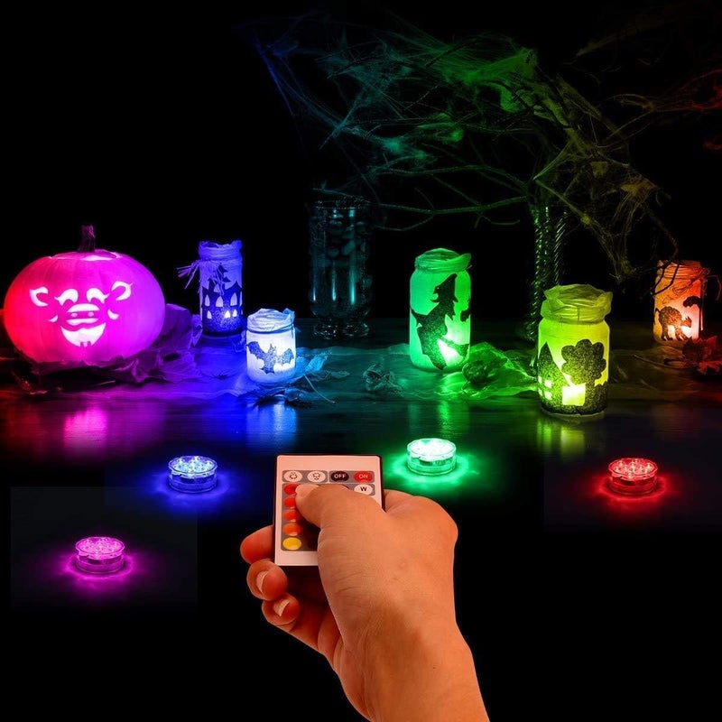 Anziner 2Pack Submersible LED Lights Waterproof Pool Lights Underwater with 16 Colors, Remote Control for Aquarium, Bath, Hot Tub, Swimming Pool and Party Decoration - Image 2